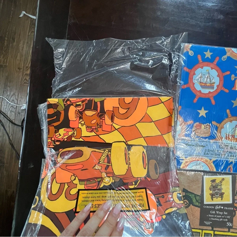 Vintage Wrapping Paper Lot of 5
